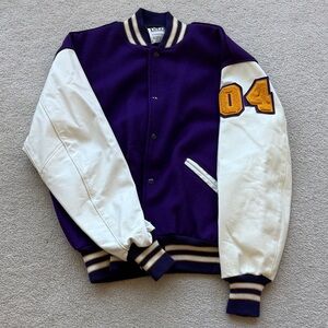 Purple & White Varsity Letterman Jacket